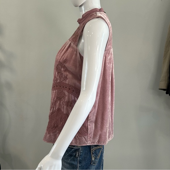 Anthropologie Floreat Myleen Crushed Velvet Top - Picture 6 of 14
